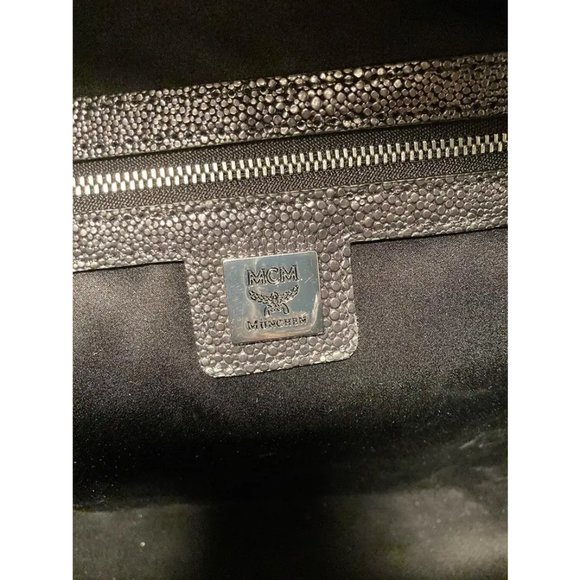 MCM Special Edition Silver Leather Swarovski Crystal Backpack with Rabbit Charm main image 9